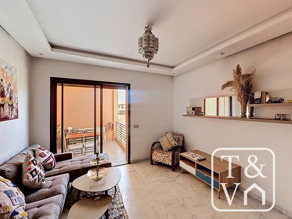 Appartement à vendre à Marrakech — 67 m² + terrasse, 2 chambres, parking, dernier étage