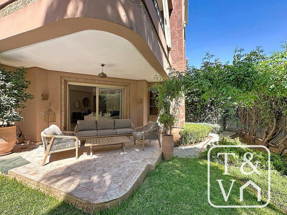 Appartement à Vendre Hivernage Marrakech | Rez-de-Chaussée, Jardin Privé, Accès Piscine