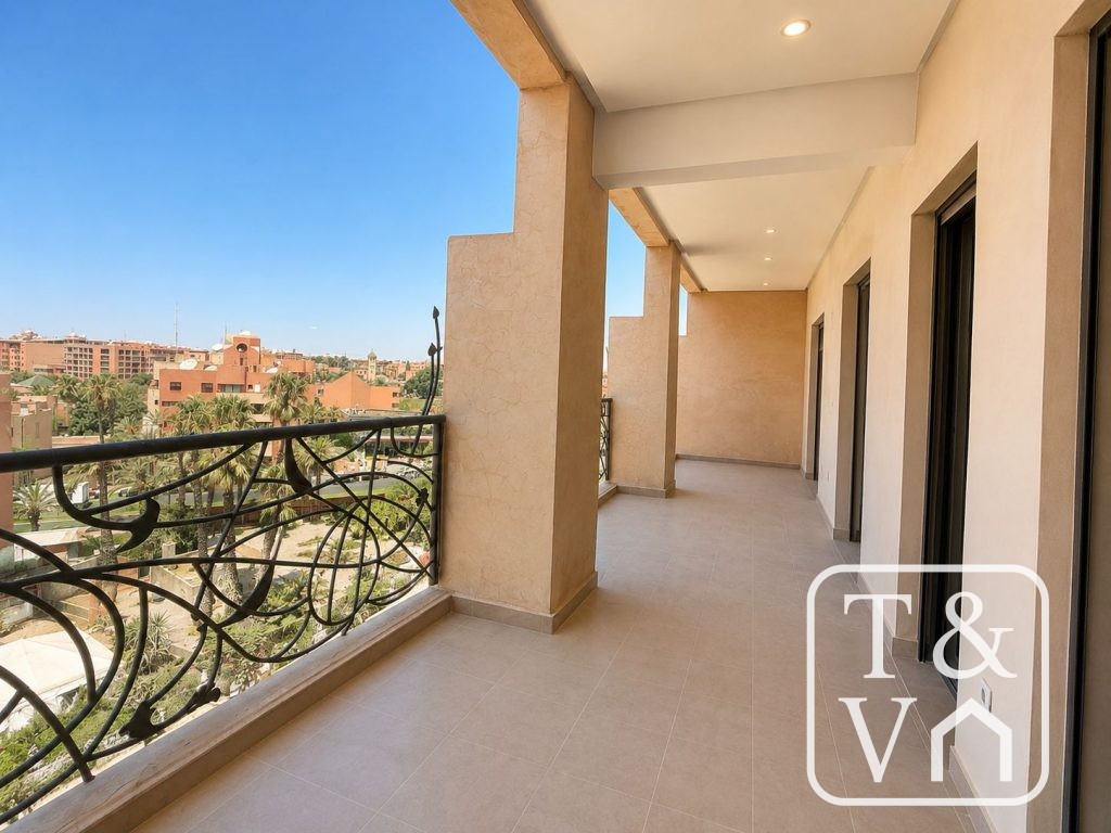 Appartement à Louer Longue Durée Hivernage Marrakech | 72 m², Rénové, Terrasse, Près du Sofitel