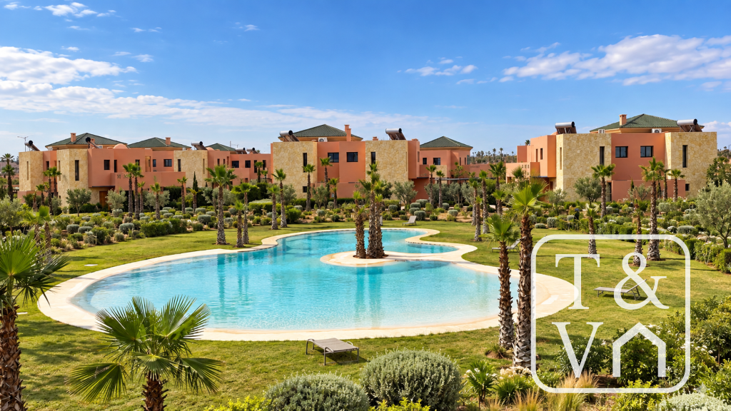 Villa neuve à vendre dans la Palmeraie de Marrakech – 3 chambres, jardin & piscine